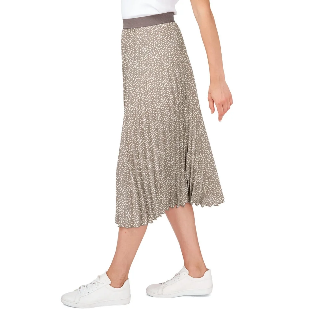 NWT Vince Camuto Womens Pull On Elastic Waist Pleated Midi Skirt - Picture 3 of 6